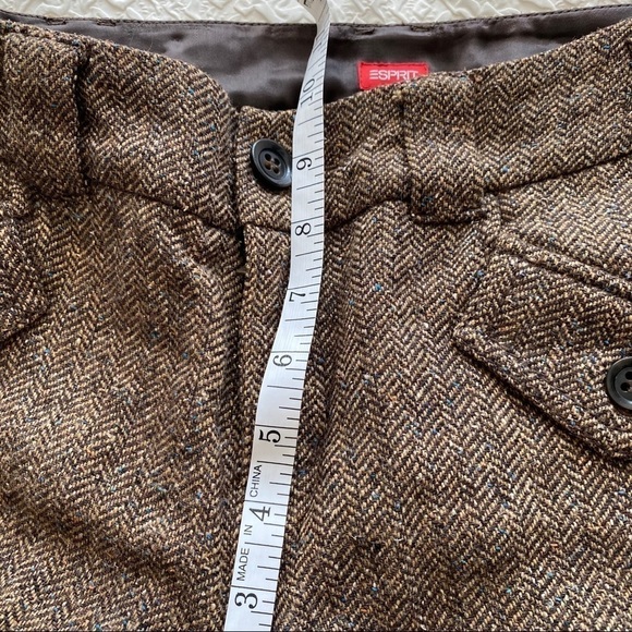 ESPRIT wool/silk blend brown trousers with lining - Picture 7 of 11
